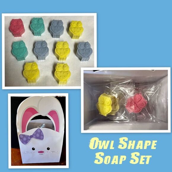 Hand Poured Owl Soap Set, Goats Milk Owl Soap - Picture 1 of 1